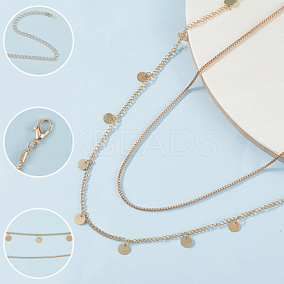 2Pcs Iron Waist Body Chain AJEW-WH20019-21G-1