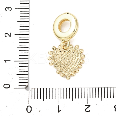 Brass European Dangle Charms LS-KK-B159-02G-1