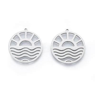 Non-Tarnish 201 Stainless Steel Pendants STAS-N090-LA912-1-1