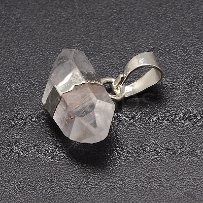 Natural Quartz Crystal Nuggets Pendants G-F157-10B-1