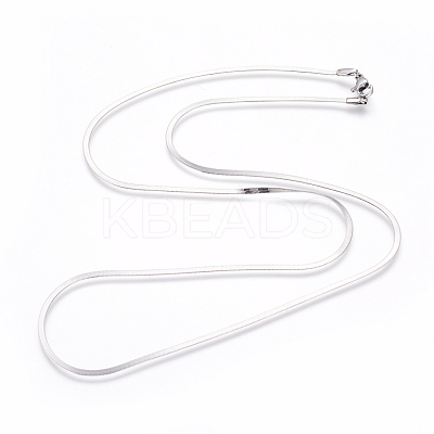 Non-Tarnish 304 Stainless Steel Herringbone Chain Necklaces NJEW-L160-006P-1