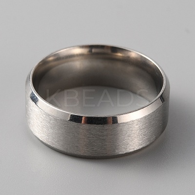 201 Stainless Steel Plain Band Ring for Men Women LS-RJEW-WH0010-06E-MP-1