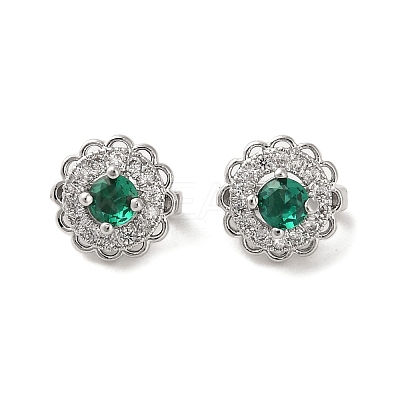 Brass Micro Pave Cubic Zirconia Pendants KK-P260-18P-1