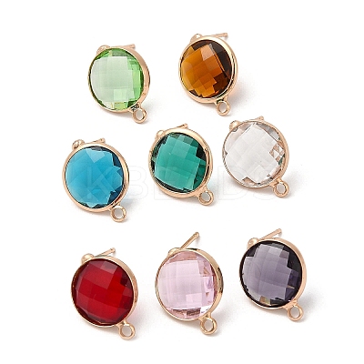 Brass Stud Earring Findings KK-Q777-25LG-1