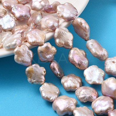 Natural Baroque Keshi Pearl Beads Strands PEAR-P064-07B-02B-1
