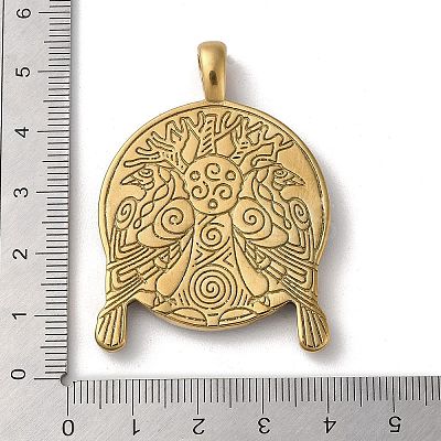 PVD Vacuum Plating Viking 304 Stainless Steel Big Pendants STAS-L223-09AG-1