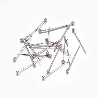 Tarnish Resistant 304 Stainless Steel Ball Head Pins STAS-O105-04-0.6x18mm-1