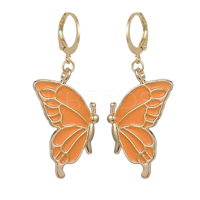 Alloy Enamel Dangle Leverback Earrings EJEW-JE05559-1