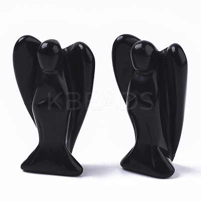 Natural Obsidian Angel Decor Healing Stones G-R473-03-1