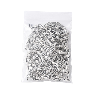 75Pcs 3 Styles Tibetan Style Alloy Fairy Wing Beads TIBEB-FS0001-15-1