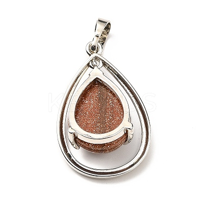Synthetic Goldstone Pendants G-B033-04P-18-1