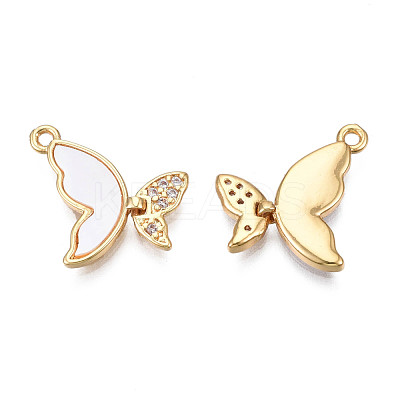 Brass Micro Pave Cubic Zirconia Charms KK-N231-230-1