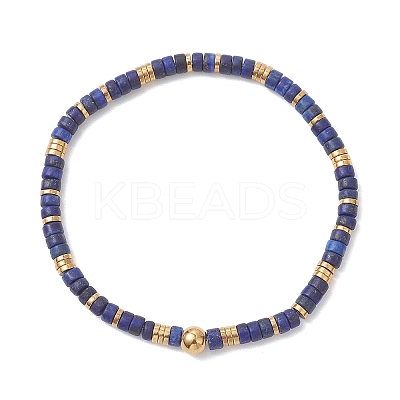 2Pcs Natural Howlite & Lapis Lazuli Beads Stretch Bracelets for Women BJEW-JB13214-1