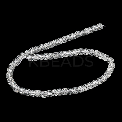 Transparent Spray Painting Crackle Glass Beads Strands GLAA-NH0001-05K-1