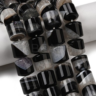 Natural Agate Beads Strands G-F820-P01-01J-1