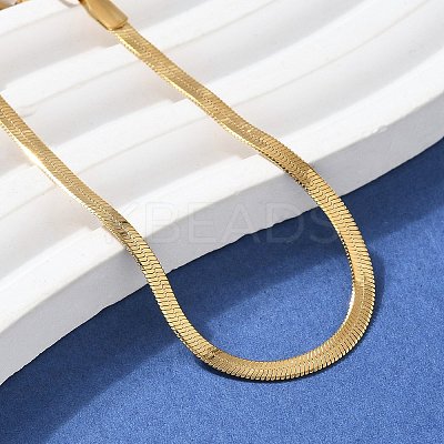 304 Stainless Steel Snake Chain Bracelets for Women Men STAS-S157-36B-G-1