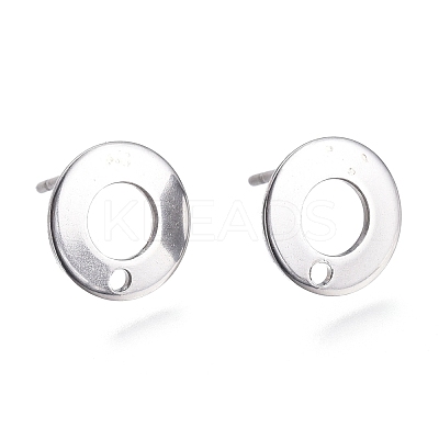 Non-Tarnish 201 Stainless Steel Stud Earring Findings X-STAS-K212-04P-1