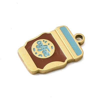 304 Stainless Steel Enamel Pendants STAS-I336-01G-01-1