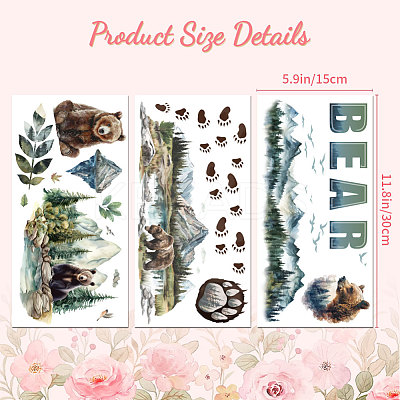 3 Sheets 3 Styles PVC Waterproof Decorative Stickers DIY-WH0404-121-1