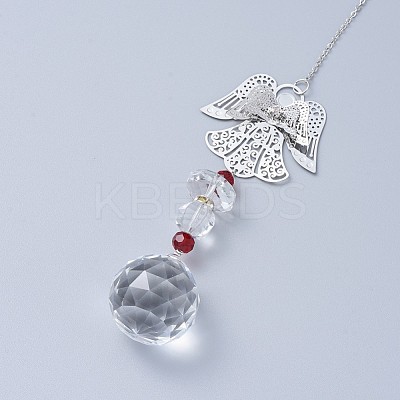 Crystal Ball Chandelier Prism Ornaments Hanging Suncatcher AJEW-I040-11A-1