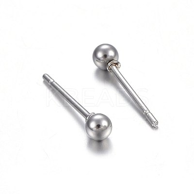 Tarnish Resistant 304 Stainless Steel Stud Earrings EJEW-P161-01P-1