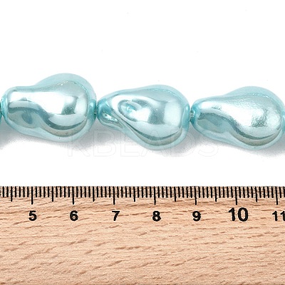 Electroplate Opaque Glass Imitation Pearl Beads Strands EGLA-K063-01F-1