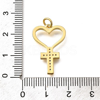Brass Micro Pave Cubic Zirconia Pendants KK-B128-11G-01-1