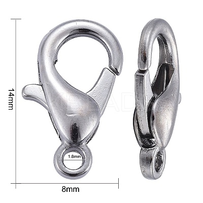 Zinc Alloy Lobster Claw Clasps LS-X-E105-B-1