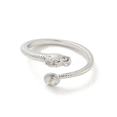 Brass Cup Peg Open Cuff Ring Settings KK-G518-10P-01-1