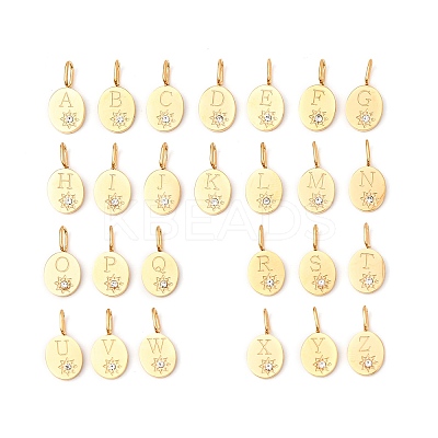304 Stainless Steel Cubic Zirconia Pendants Set STAS-A125-09G-1