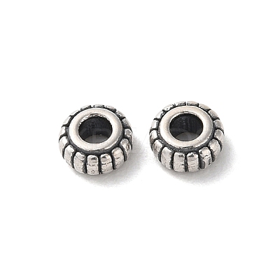 925 Sterling Silver Corrugated Beads STER-P053-09B-AS-1