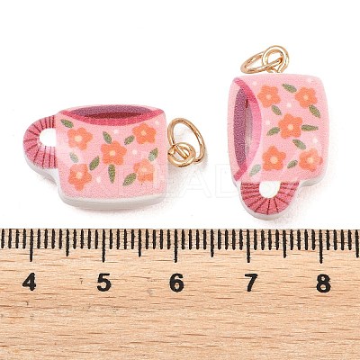 Printed Opaque Acrylic Pendants SACR-P036-01G-G-1