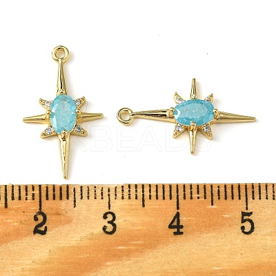 Brass Micro Pave Cubic Zirconia Pendants X-KK-M277-08G-06-1