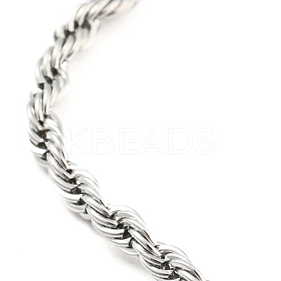 Tarnish Resistant 304 Stainless Steel Twisted Bracelet Makings STAS-P333-20P-1