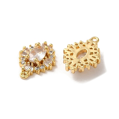 Brass Micro Pave Cubic Zirconia Pendants KK-B079-08G-1
