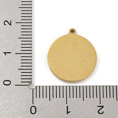 316 Surgical Stainless Steel Enamel Pendants STAS-M073-18A-04G-1