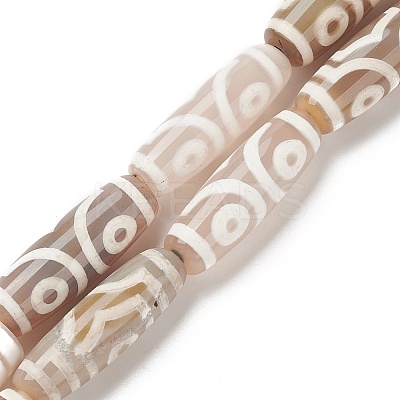 Tibetan Style dZi Beads Strands TDZI-G012-35A-1