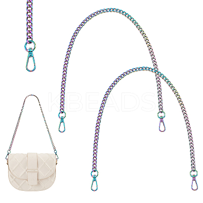 2Pcs Zinc Alloy Curb Chain Bag Handles FIND-PH0009-82A-1