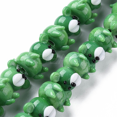 Opaque Handmade Bumpy Lampwork Beads Strands LAMP-T007-19-A04-1