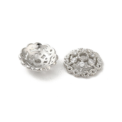 Rack Plating Brass Beads Caps KK-B088-03C-P-1