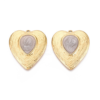 304 Stainless Steel Pendants STAS-C152-05G-02-1