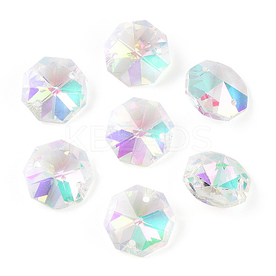 1080Pcs Electroplated Glass Connector Charms EGLA-TAC0006-12C-1