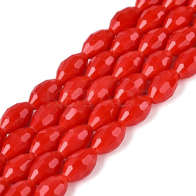 Opaque Solid Color Glass Beads Strands GLAA-N071-01A-C04-1