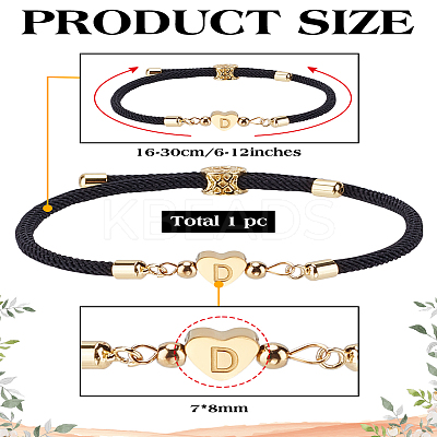 1Pc Adjustable Nylon Cord Bracelets for Women Men BJEW-LP0001-30D-1
