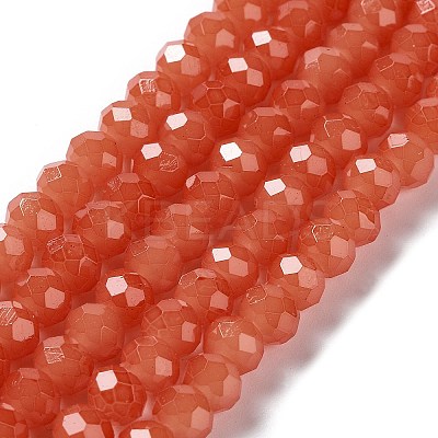 Baking Paint Imitation Jade Glass Bead Strands DGLA-A034-J4MM-A12-1