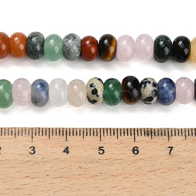 Natural Mixed Gemstone Beads Strands X-G-B189-A01-5x8mm-1