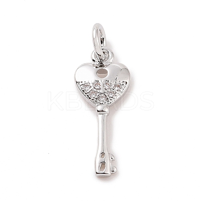Brass Micro Pave Cubic Zirconia Pendants KK-C012-11P-1