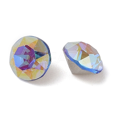 Glass Rhinestone Cabochons RGLA-L029-09B-BBLA-1