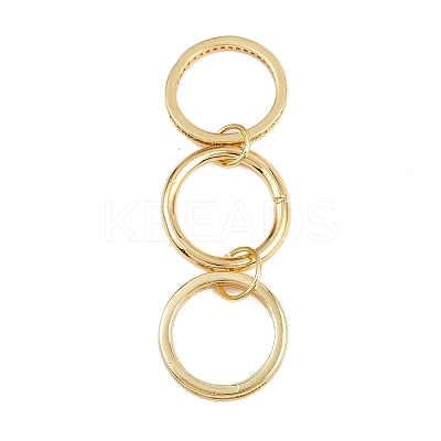Brass Micro Pave Cubic Zirconia Plain Band Finger Rings for Women RJEW-P160-01D-G-1