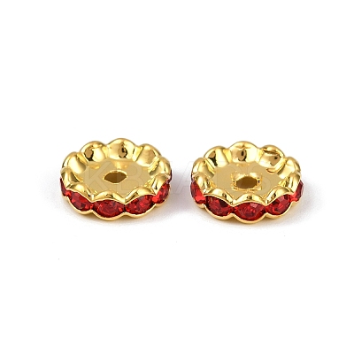 Brass Rhinestone Spacer Beads RB-A014-L12mm-21G-1